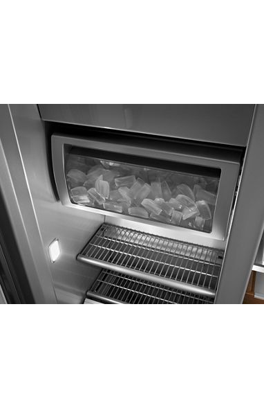 KitchenAid 48 in. W 30 cu. ft. Built-In Side by Side Refrigerator in Stainless Steel with PrintShield 1
